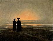 Evening Landscape with Two Men Caspar David Friedrich